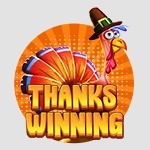 Thankswinning Slot Game Icon with orange pop art background