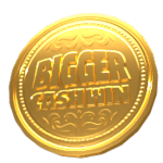 Bigger Cash Win game coin, golden coin 