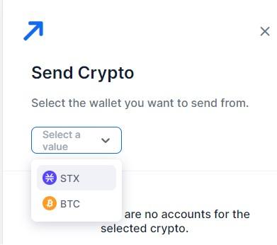 In Blockchain select the correct cryptocurrency for your deposit