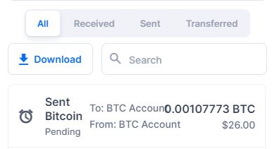 In Blockchain transaction shows pending