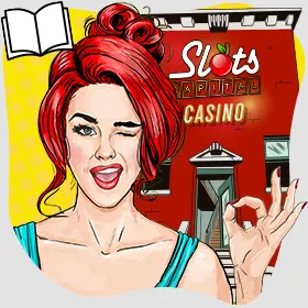 woman giving a wink in front of a casino