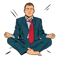 person in peace with themselves