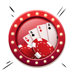 Video Poker - Casino Chip with Poker cards inside