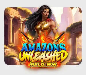 Amazon Unleashed slot game – lush jungle scene with tropical foliage, shimmering gold coins and a golden jaguar/statue centerpiece, capturing the adventurous treasure‑hunt vibe at Slots Capital Casino.