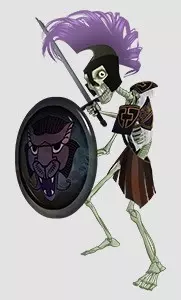 Jasons Quest, Skeleton Feature, Skeleton with armor and shield