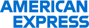American Express Credit Card logo in blue with no background