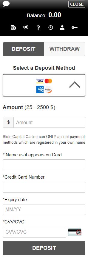 Online Casino Deposits