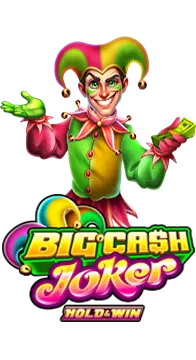 Character from Big Cash Joker and the game title for the slot